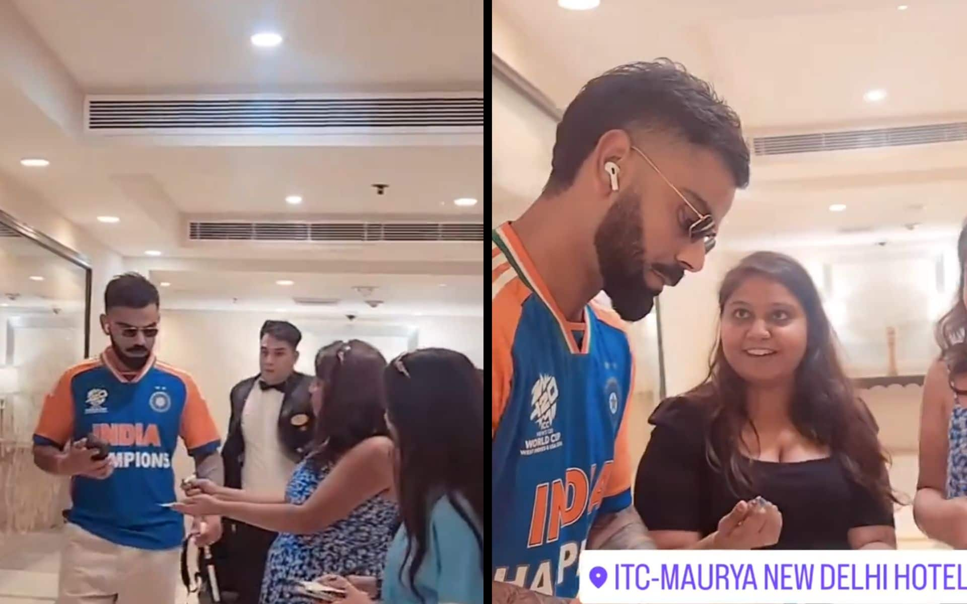 Virat Kohli signing autographs for fans girls [X.com]